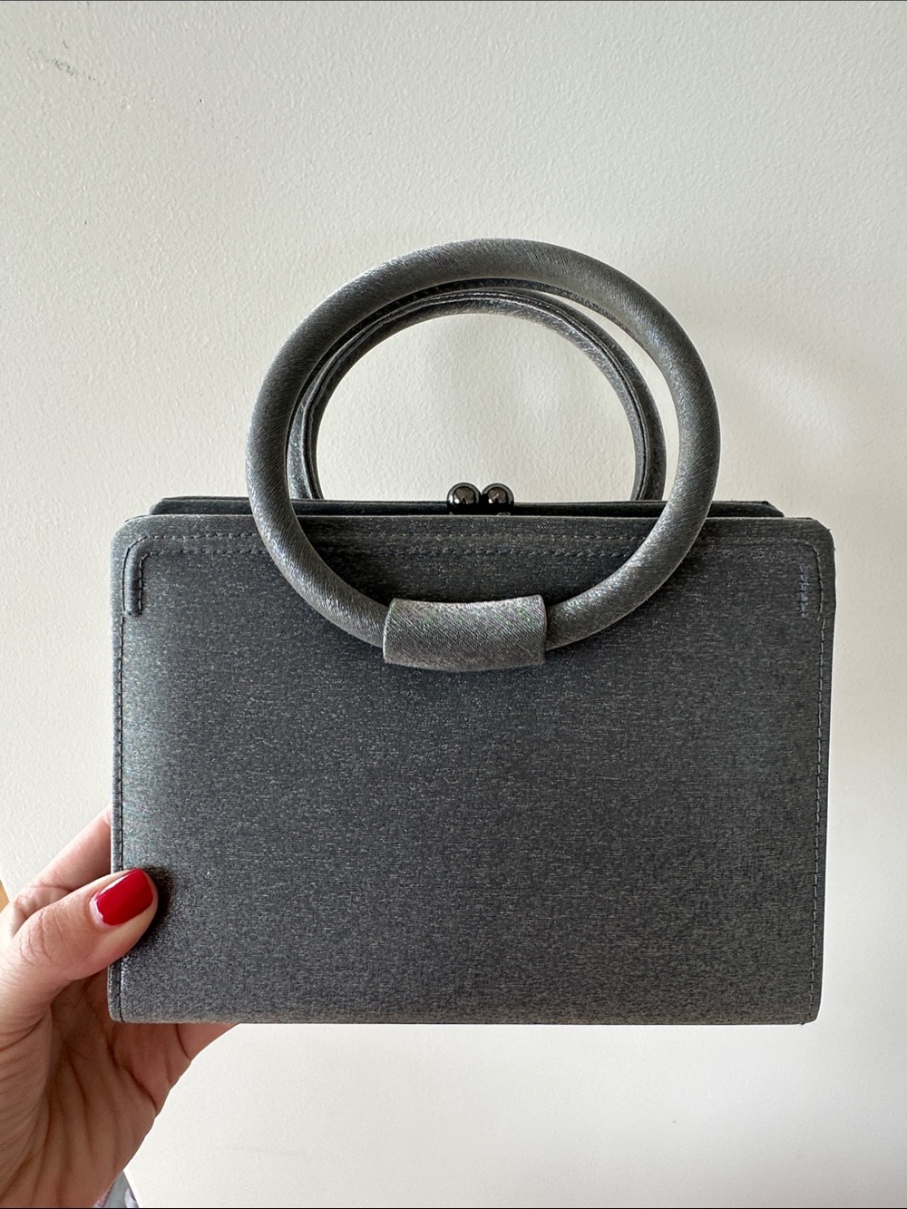 Carlo Fellini Vintage Metallic Top-Handle Women’s Evening Bag